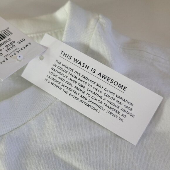 American Eagle Outfitters Tee Shirt Blue White Mens Small Basic Ombre Wash - Picture 3 of 11